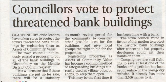 Councillors vote to protect threatened bank buildings CSG 28th January 2016